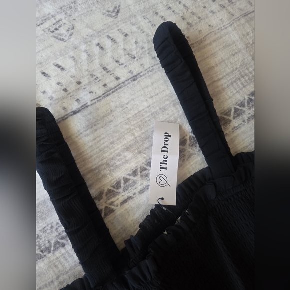 Elegant Black Maxi Dress The Drop Women's Jaya Smocked-Bodice Chiffon XLThe Drop - Picture 12 of 12